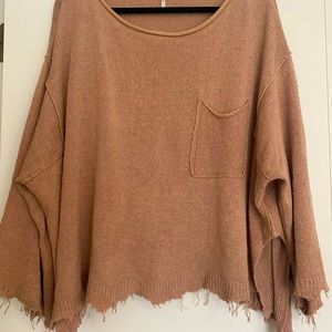 Free people oversize blush sweater